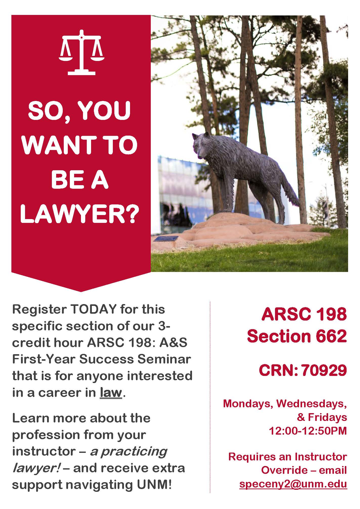 ARSC 198 Pre-Law Flyer 202480